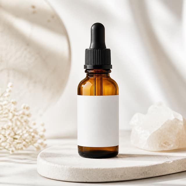 Frasco de sérum vitamina C ilustrativo